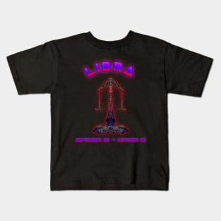 Libra 8b Black Kids T-Shirt